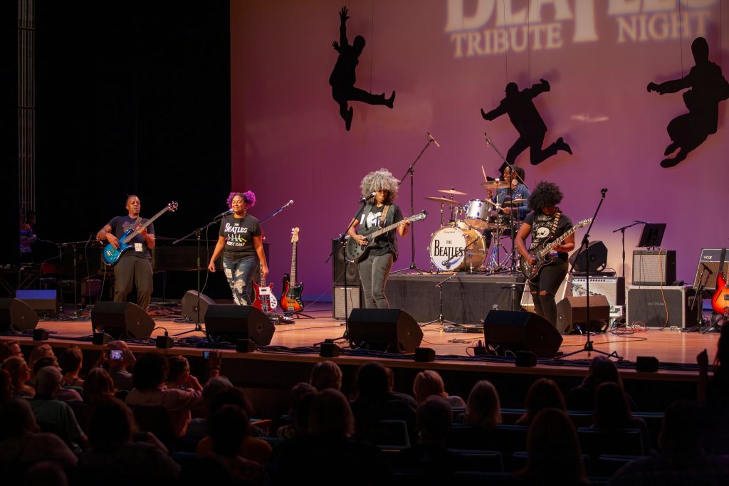 Fabfest!  The Phoebes Band performed guitar shredding rock version of "Come Together" during the Tosco Music Beatles Tribute at the Belk Theater in Charlotte, NC July 10th, 2021.